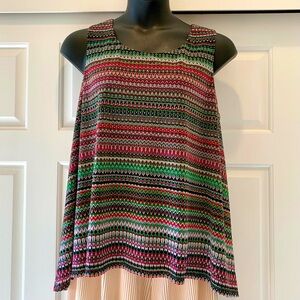 Lane Bryant flowy lined, tank top, abstract print sleeveless blouse, size 14/16